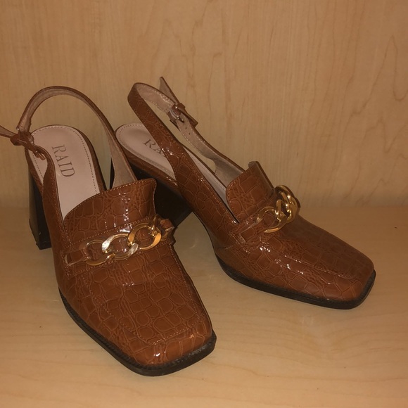 RAID heeled loafers chain detail - Picture 2 of 6